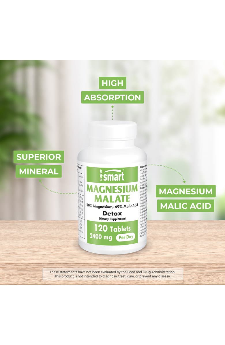 SuperSmart Magnesium Malate 2400mg, Alternate, color, NO COLOR