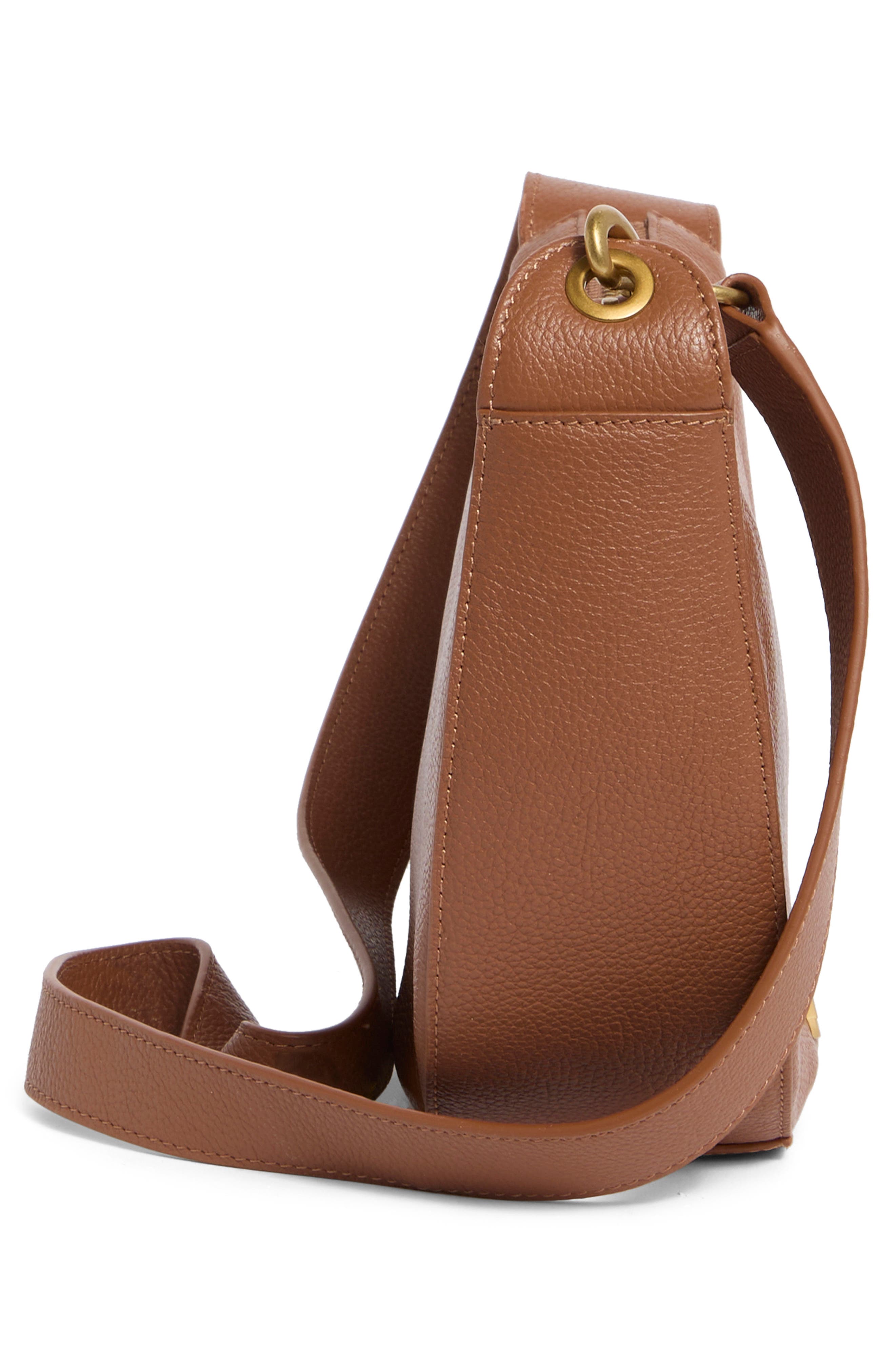 Orlie Leather Crossbody Bag, Alternate, color, CARMELLO COW TEXAS LE