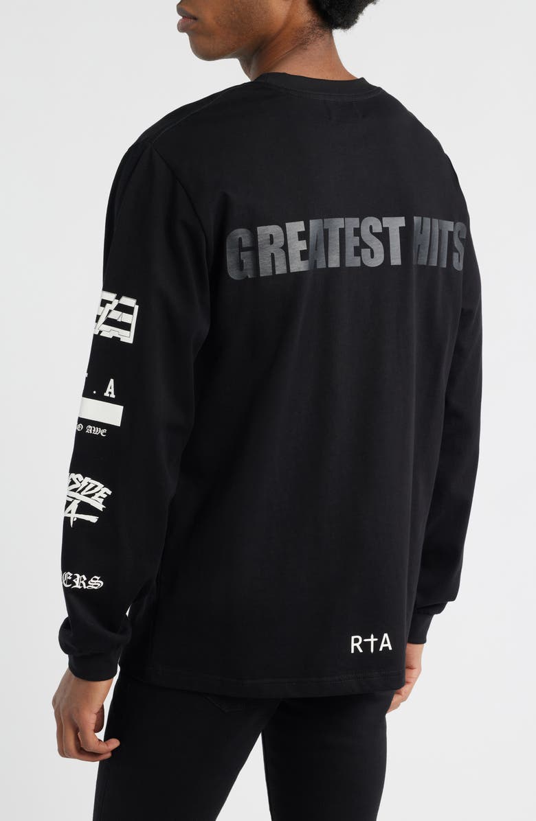 RtA Greatest Hits Long Sleeve Graphic T-Shirt, Alternate, color, Black Greatest Hits