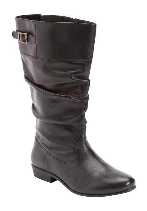 The Monica Wide Calf Leather Boot (Wide Widths Available)