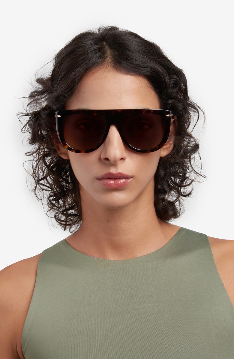 BOSS 56mm Gradient Navigator Sunglasses, Alternate, color, Havana