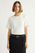 Modern Citizen Reanne Ribbed Sculpted Crew-Neck Tee
