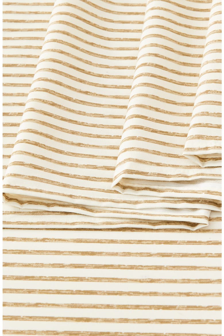 Stripe Microfiber Sheet Set, Alternate, color, SAND