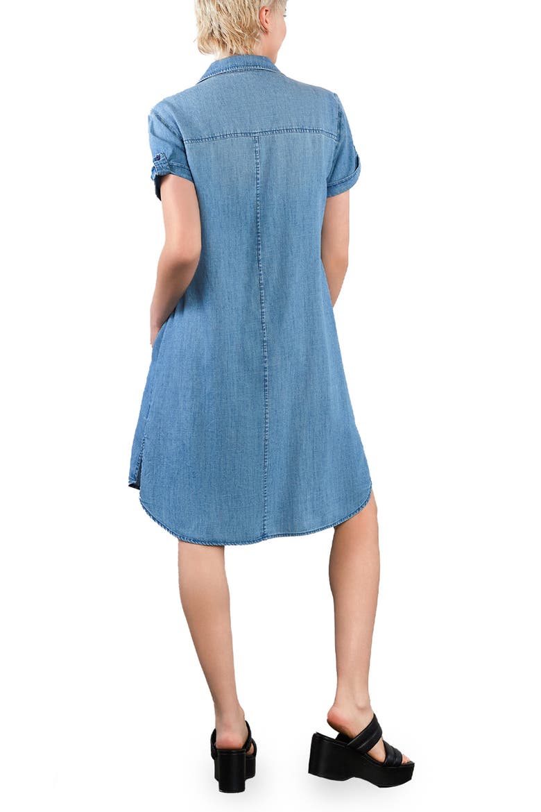 Denim Shirtdress, Alternate, color, DENIM