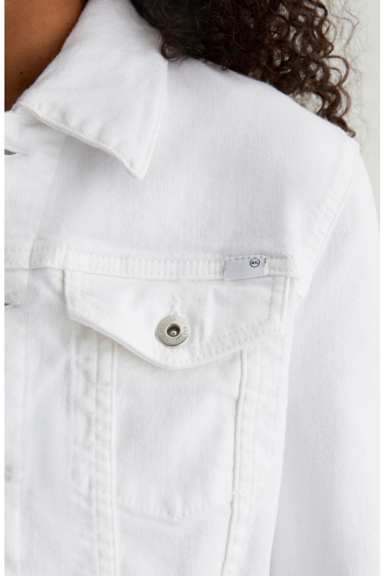 Robyn Denim Trucker Jacket, Alternate, color, WHITE