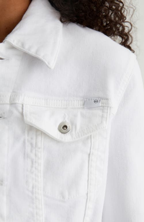 Ag Robyn Buttoned Denim Jacket In White