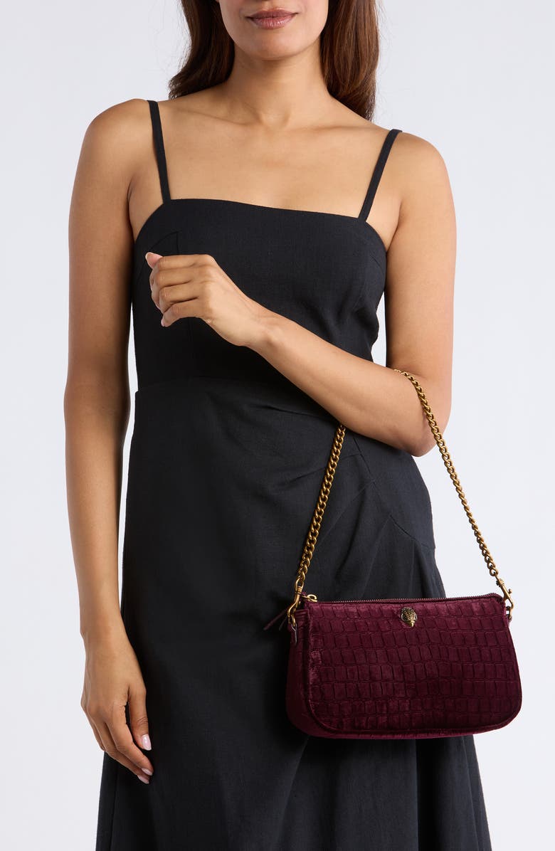 Kurt Geiger London Kew Pouch Crossbody Bag, Alternate, color, Wine