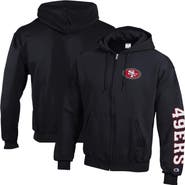 Champion Men's Champion Black San Francisco 49ers Powerblend Fleece Full-Zip Hoodie