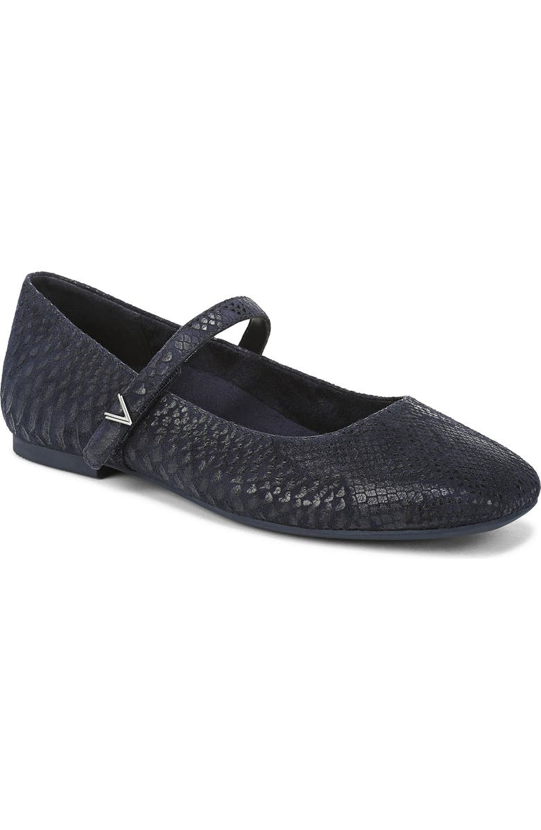 Vionic Alameda Mary Jane Flat, Main, color, Navy Snake