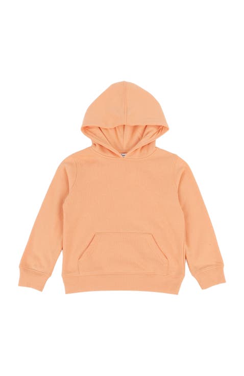 Kids Pullover Hoodie, Cotton Blend, Kangaroo Pocket, Solid Colors