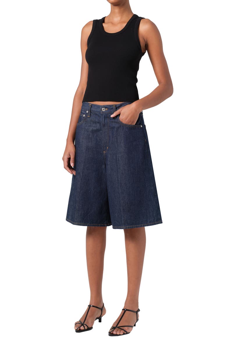 AGOLDE Poppy Shrunken Rib Tank, Alternate, color, Black