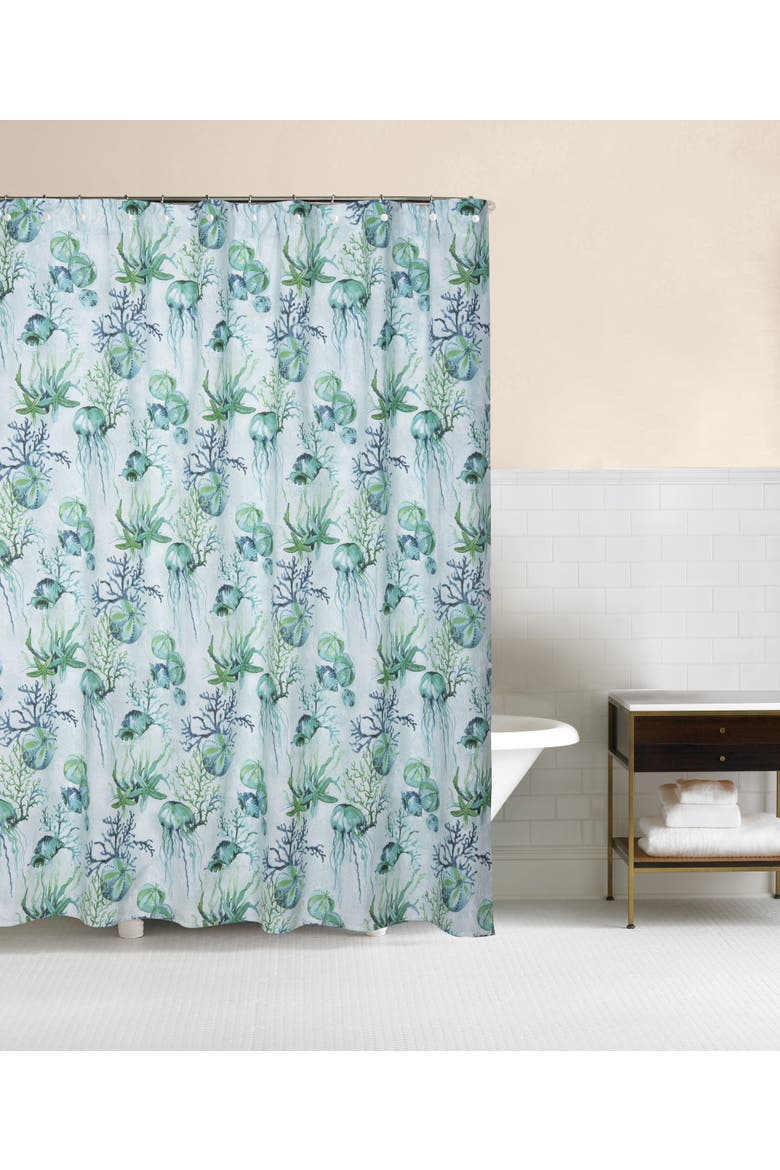 Shorecrest Decorative Shower Curtain, Main, color, Blue