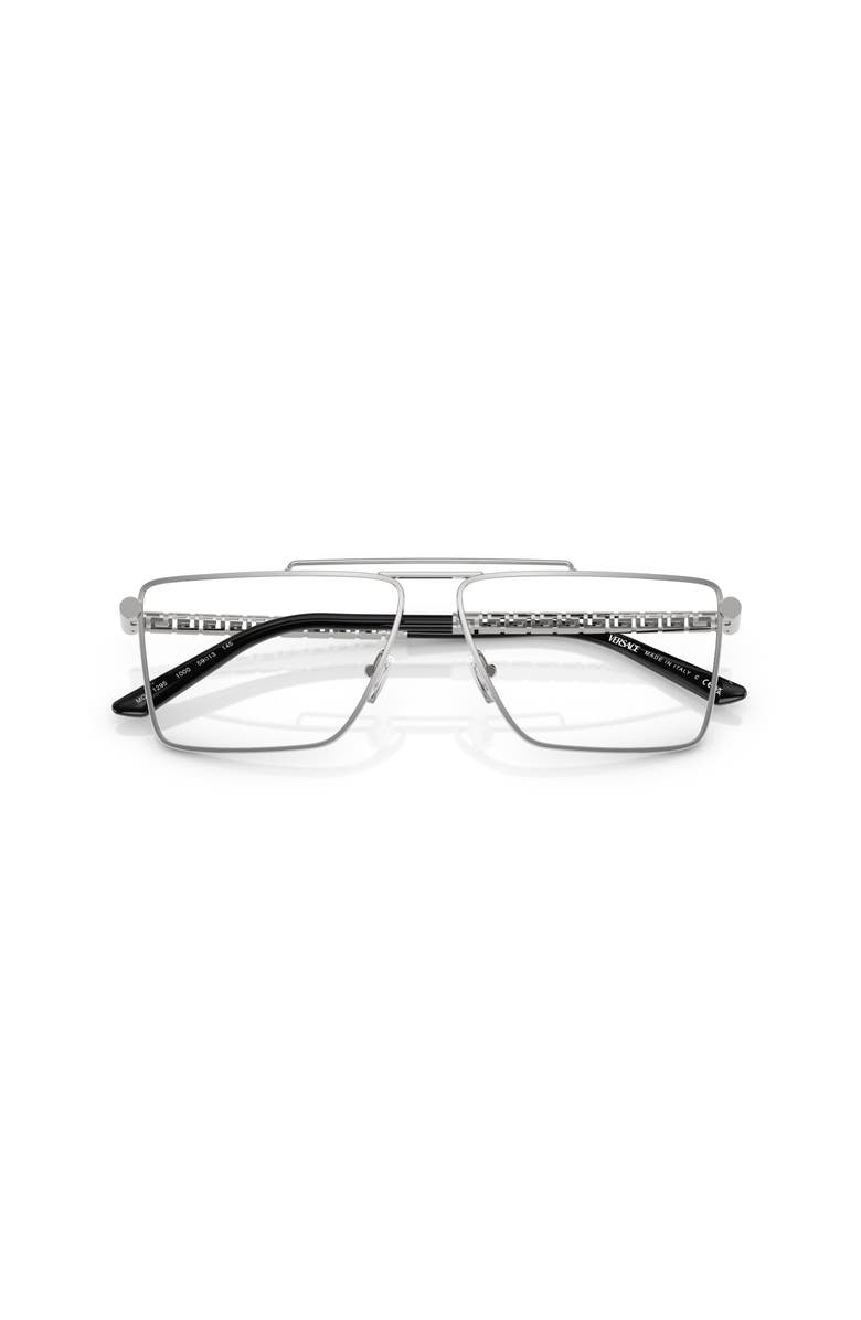 Versace 59mm Rectangle optical glasses, Alternate, color, Silver