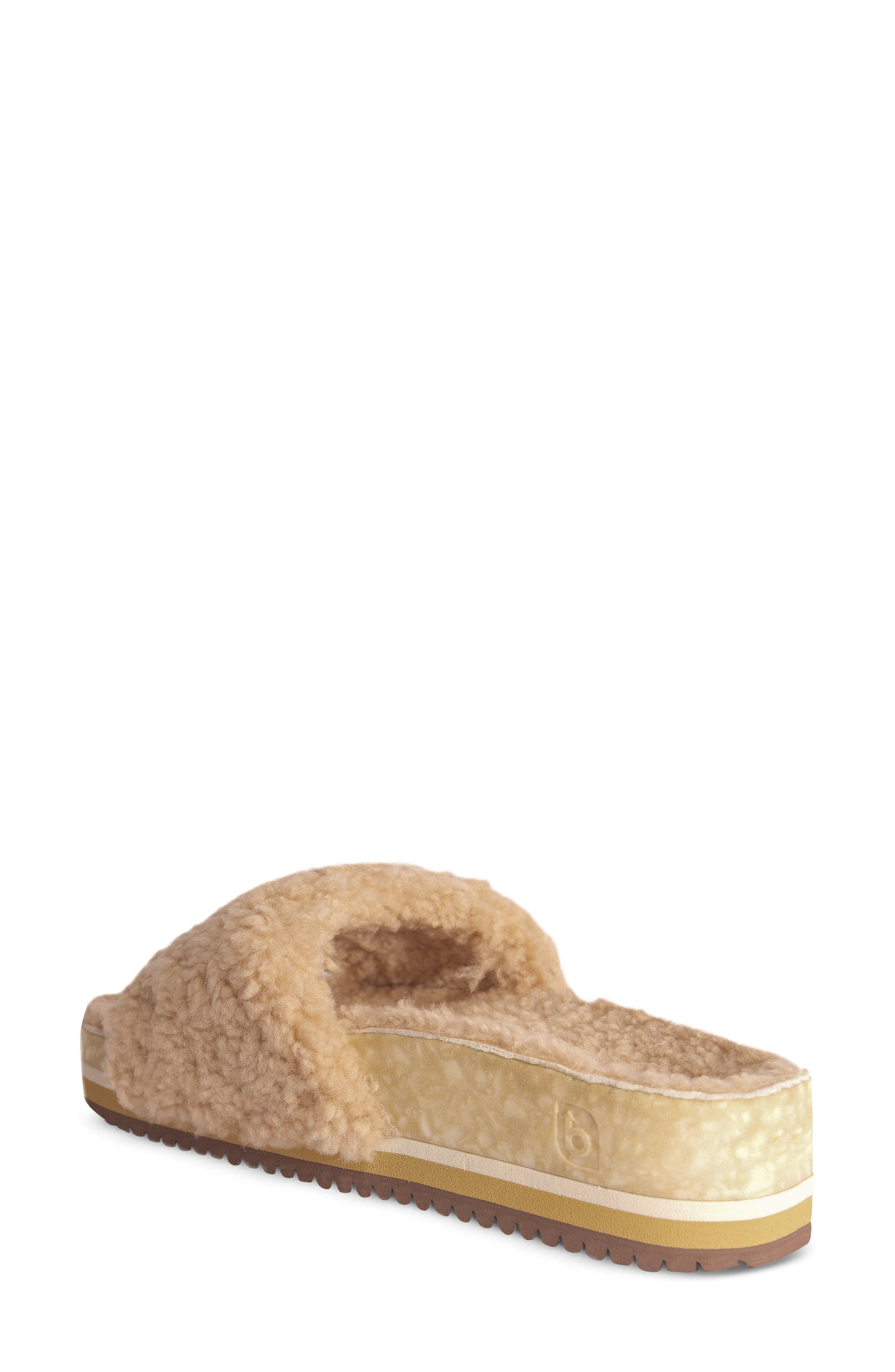Cito Genuine Shearling Slide Sandal, Alternate, color, SAND