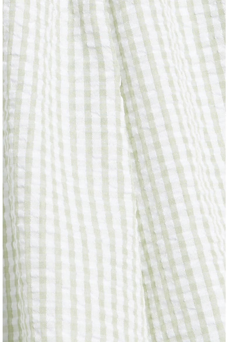Kids' Gingham Smocked Seersucker Bubble Dress, Alternate, color, SAGE