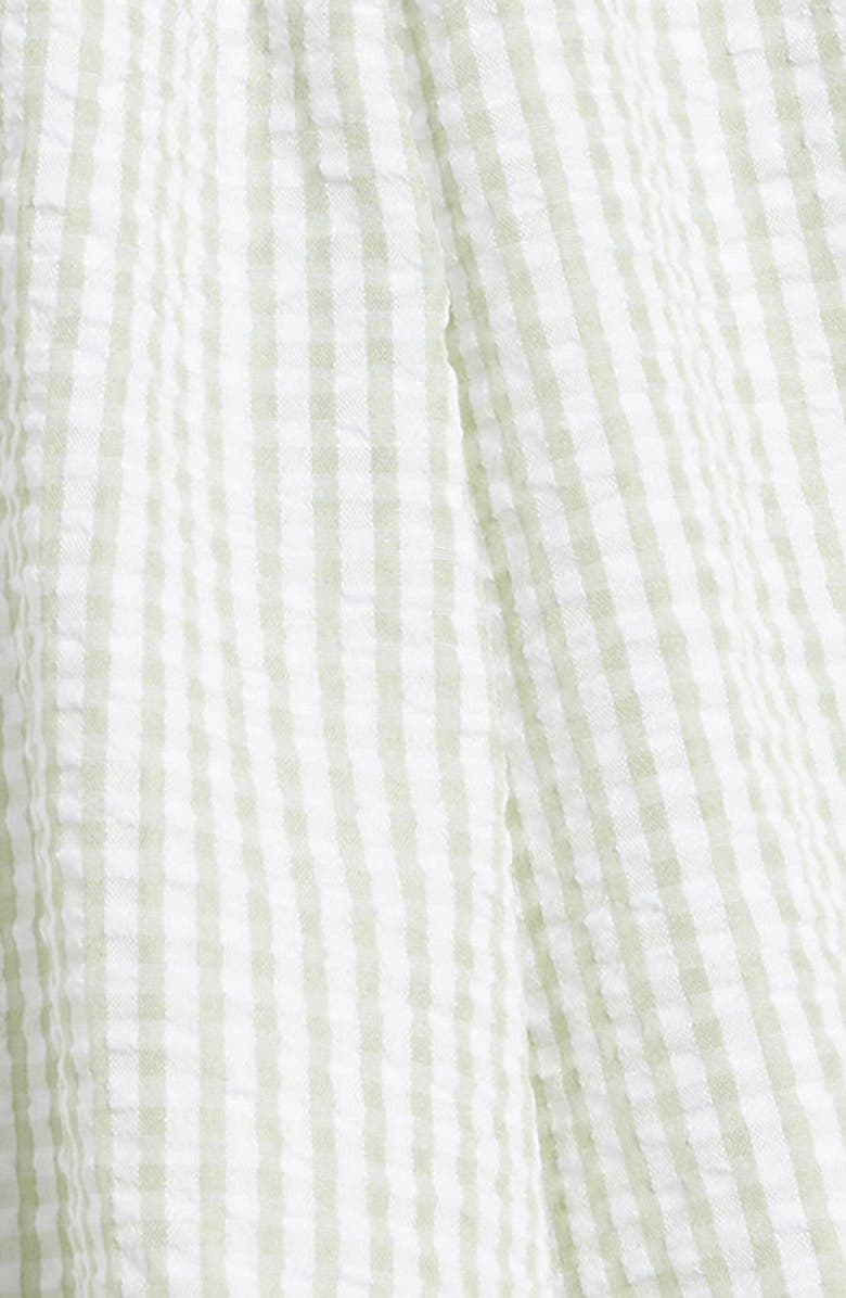 Ava & Yelly Kids' Gingham Smocked Seersucker Bubble Dress, Alternate, color, Sage