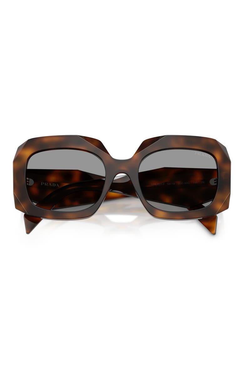 55mm Square Sunglasses, Alternate, color, JUNIPER TORTOISE / GREY