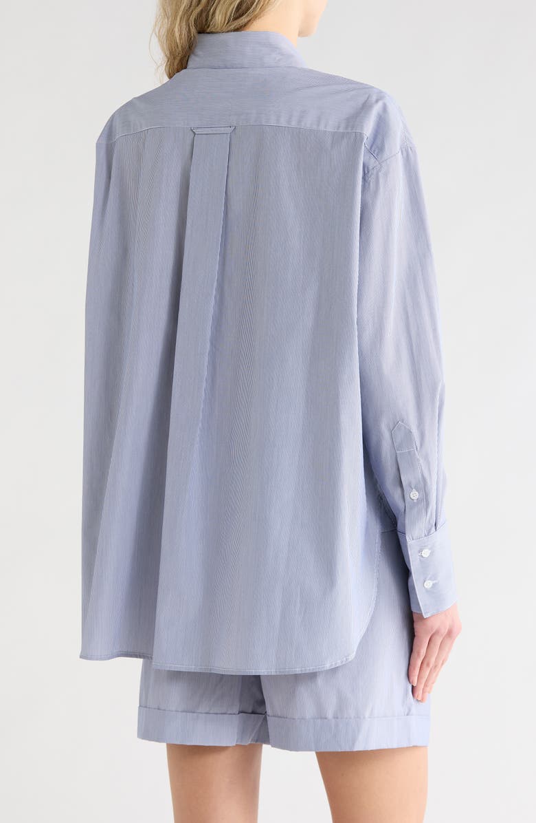 TWP Big Joe Cotton Button-Up Shirt, Alternate, color, Indigo / White