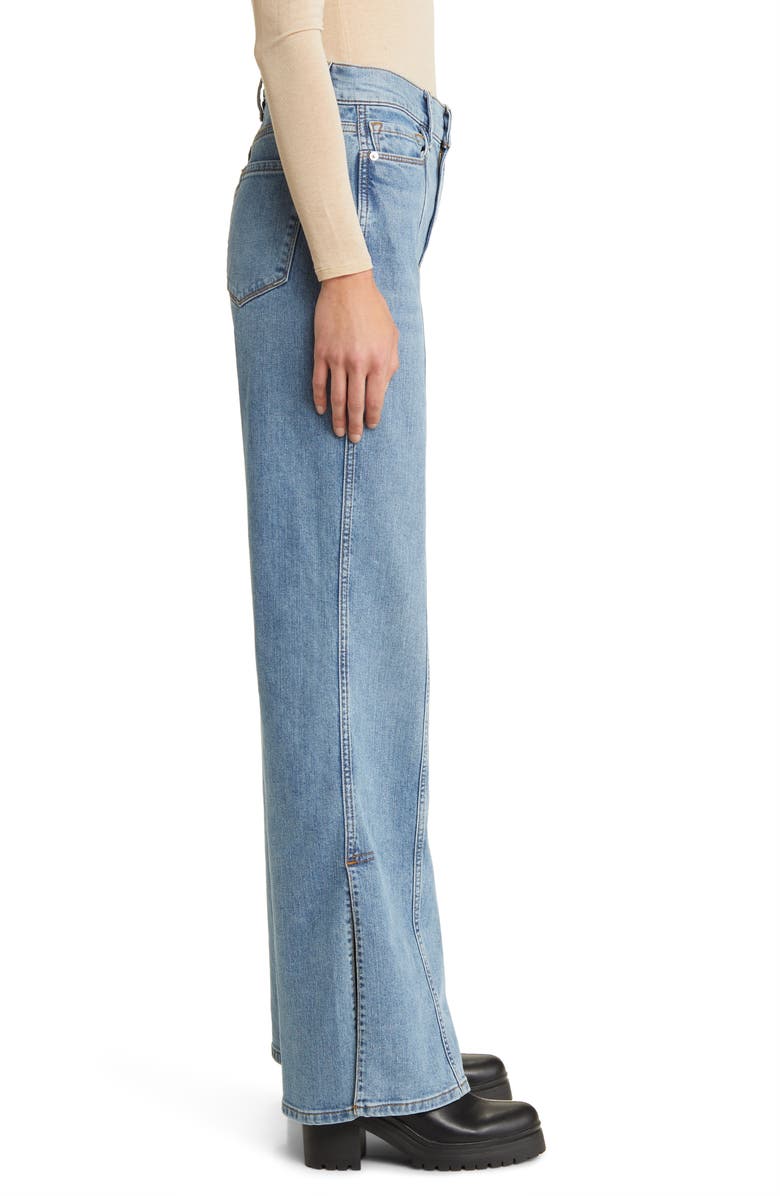 FRAME Le Slim Palazzo Seamed High Waist Wide Leg Jeans, Alternate, color, 