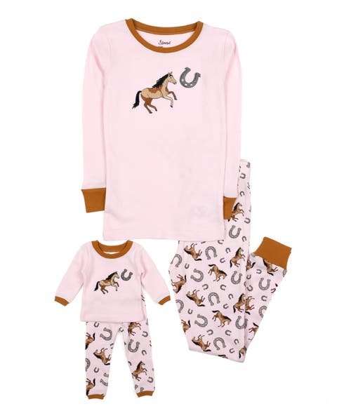 Girls 2-pc. Cotton Pajamas with Matching Doll Accessory - Spring & Everyday Prints (Toddler, Little Kid & Big Kid)