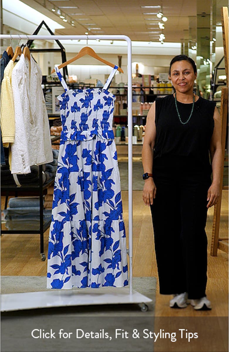 Lindsy Smocked Sleeveless Maxi Dress, sales video thumbnail