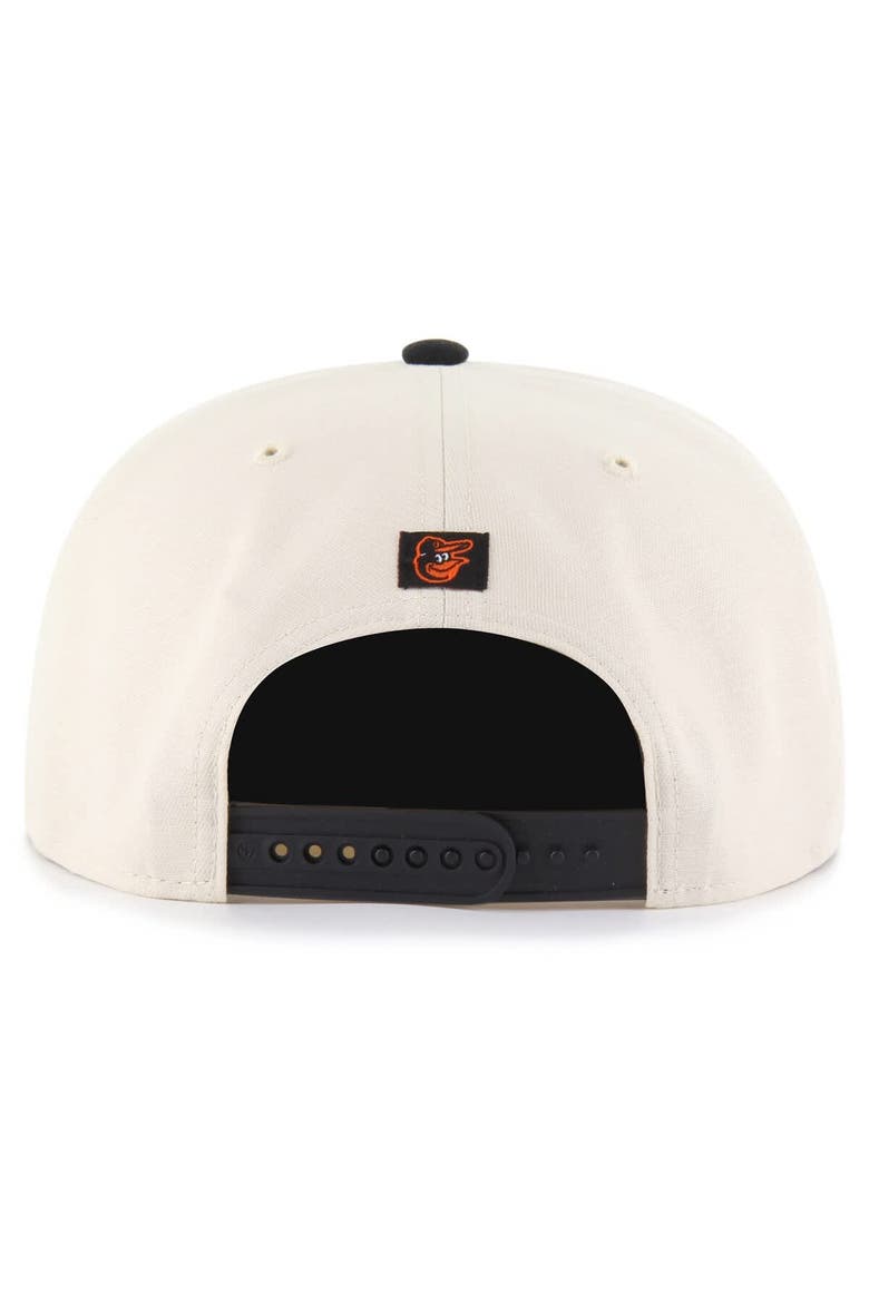 Men's '47  Natural Baltimore Orioles Payson Captain Snapback Hat, Alternate, color, Natural