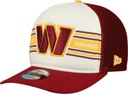 New Era Men's New Era Cream/Burgundy Washington Commanders Banner A-Frame 9FIFTY Snapback Hat