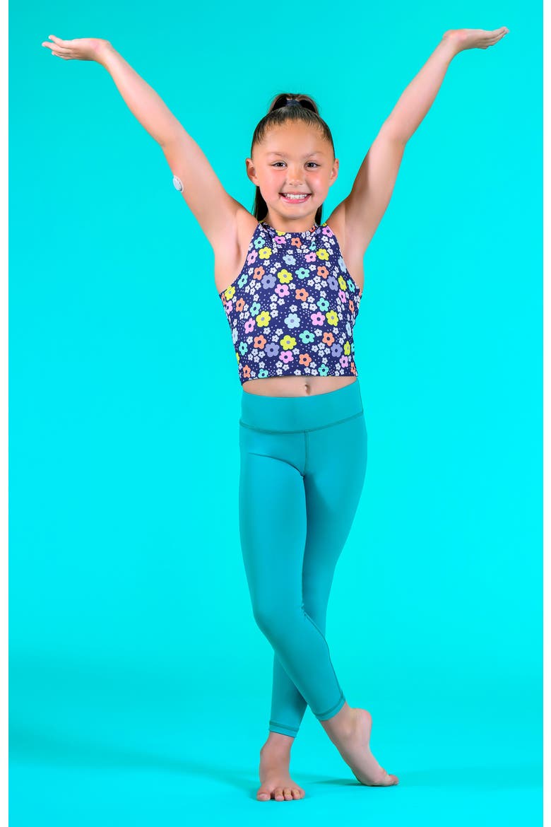 High Waisted Performance Legging(Toddler, Little Kid & Big Kid), Alternate, color, Turquoise