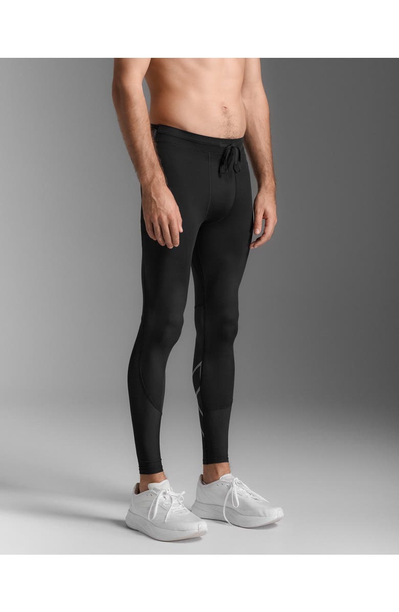 2XU Aero Mesh Compression Tights, Main, color, Black/Silver Reflective