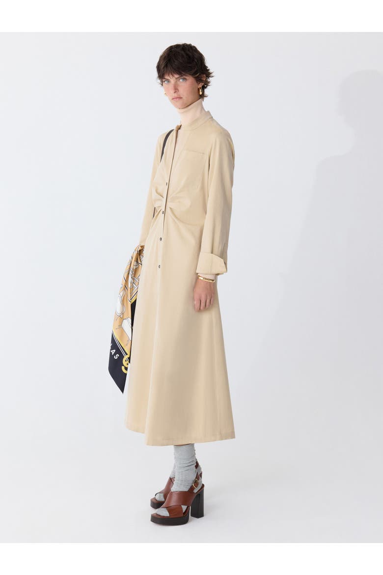 GENNY Longsleeve Shirtdress Pale Camel, Alternate, color, Pale Camel