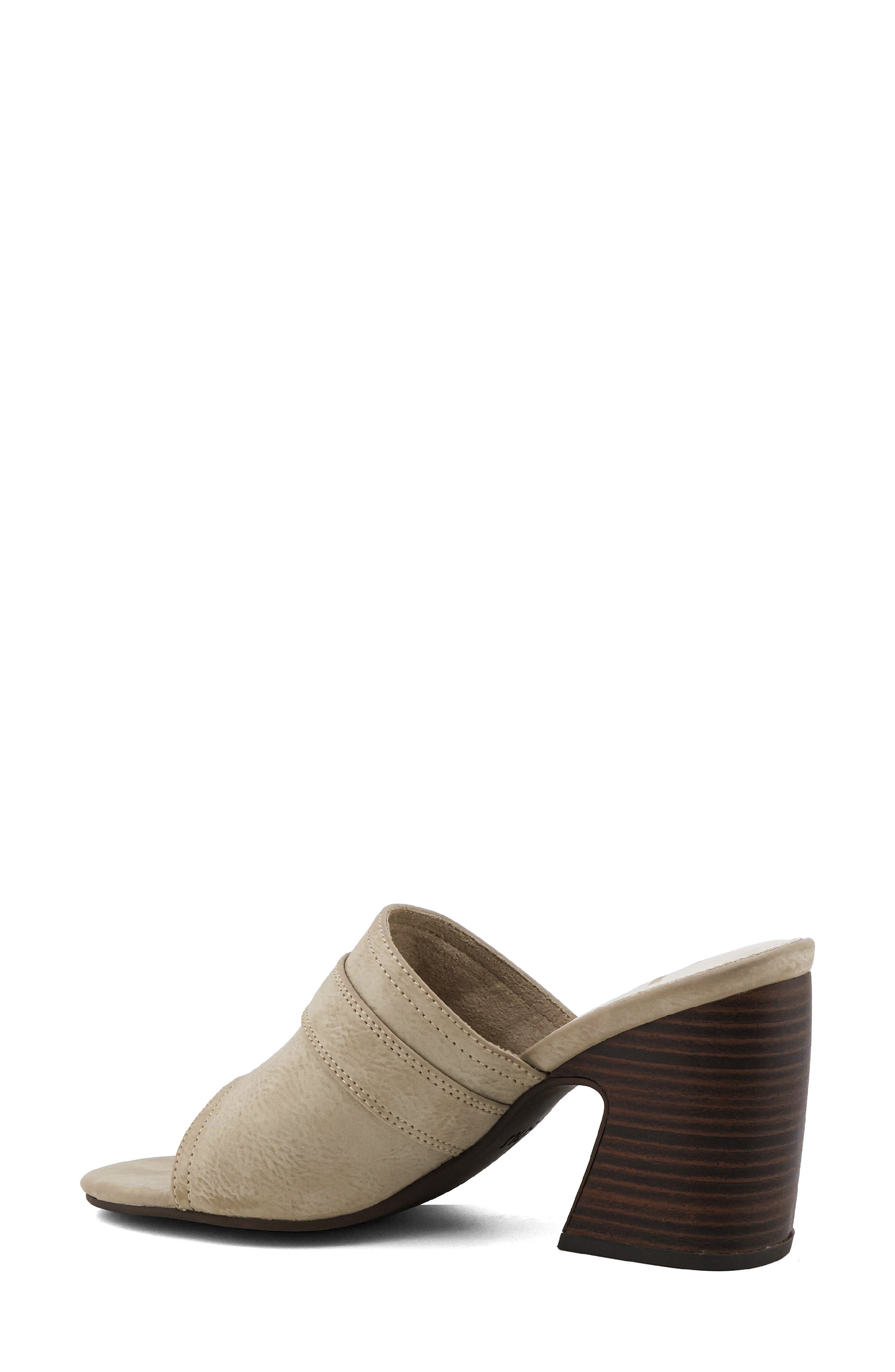 Giselle Faux Leather Slide Sandal, Alternate, color, IVORY