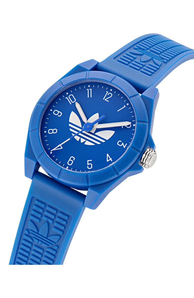 adidas Poject Four Resin Strap Watch, 41mm, Alternate, color, Blue