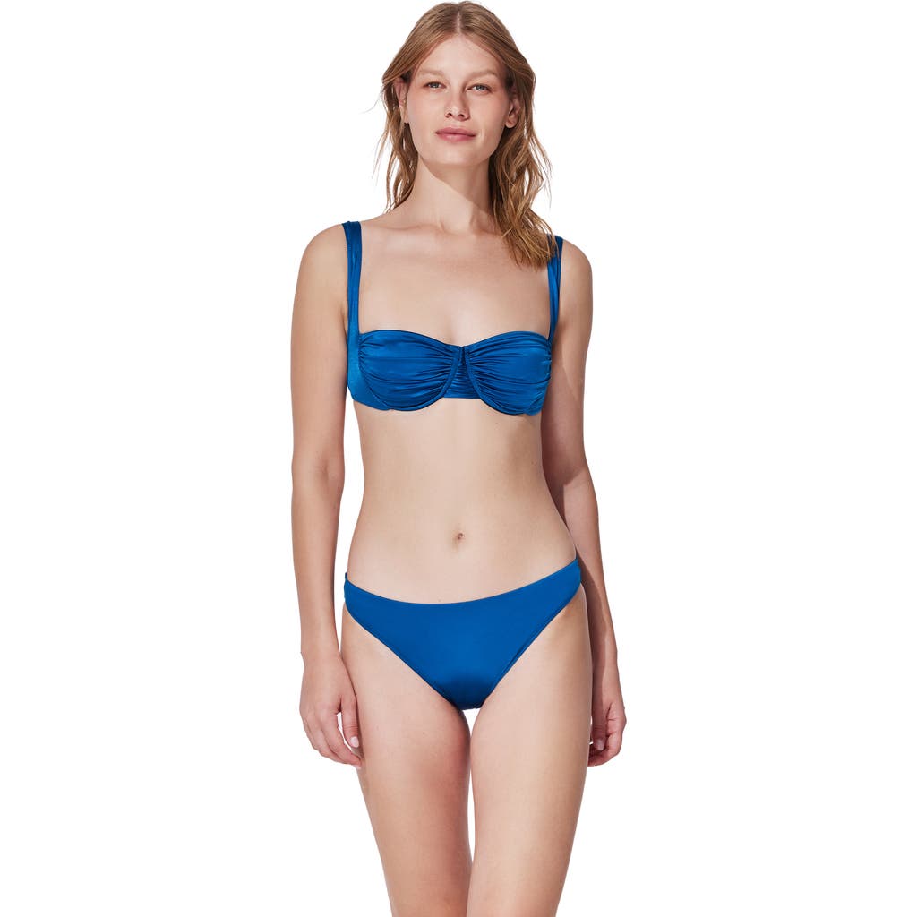Gottex Mademoiselle Underwire Balconette Bikini Top In Blue