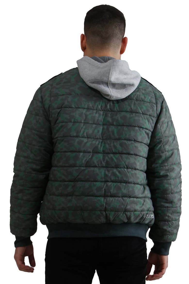 SoHo Quilted Jacket, Alternate, color, Olive camo