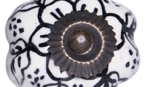 Kinetic 12-pack Knobs In Black White Floral