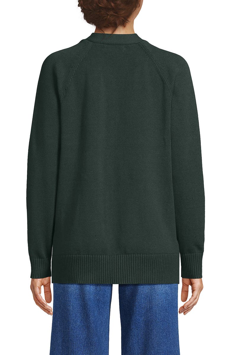 Lands
 End Drifter Varsity Vneck Relaxed Cardigan Sweater, Alternate, color, 