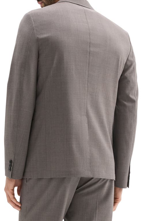 Theory Clinton Travel Motion Wool Blend Blazer In Walnut Melange