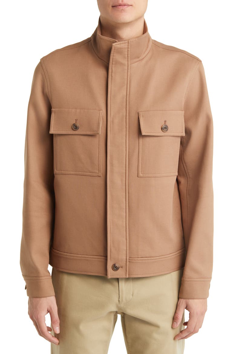 Stretch Cotton Twill Chore Jacket, Alternate, color, SEQUOIA