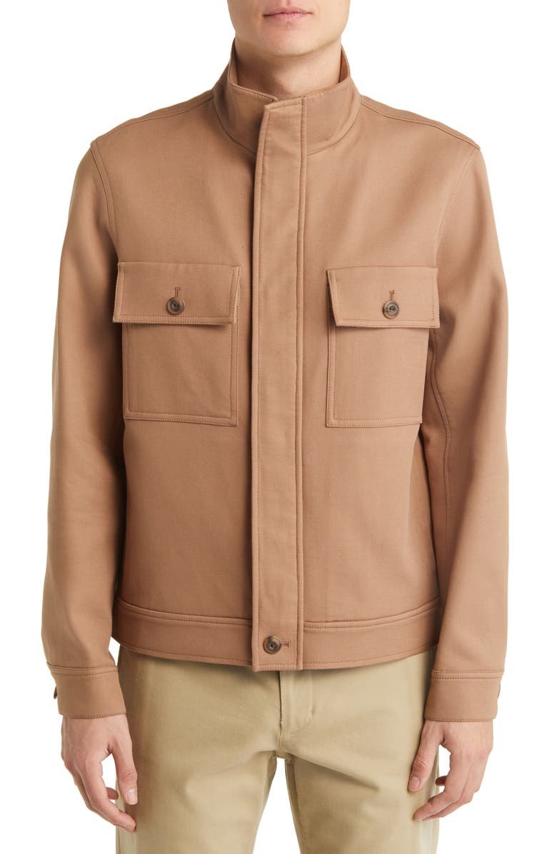 Vince Stretch Cotton Twill Chore Jacket, Alternate, color, Sequoia
