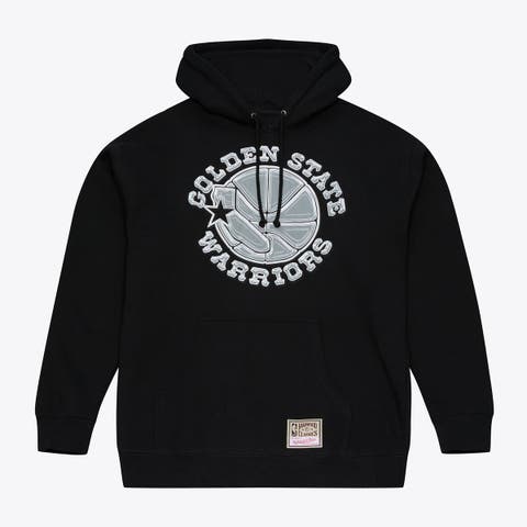 Men's Mitchell & Ness Black Golden State Warriors Chrome Hoodie