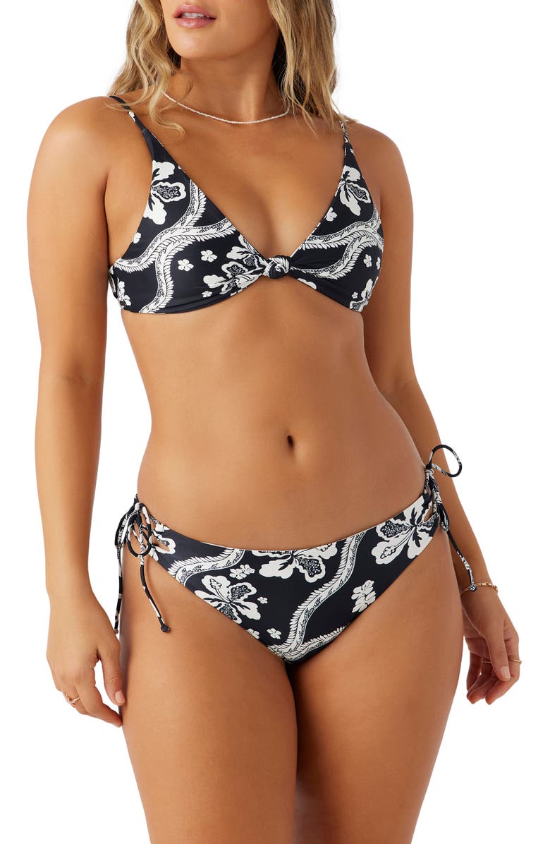 O'Neill Quinn Tropical Jensen Side Tie Bikini Bottoms, Alternate, color,