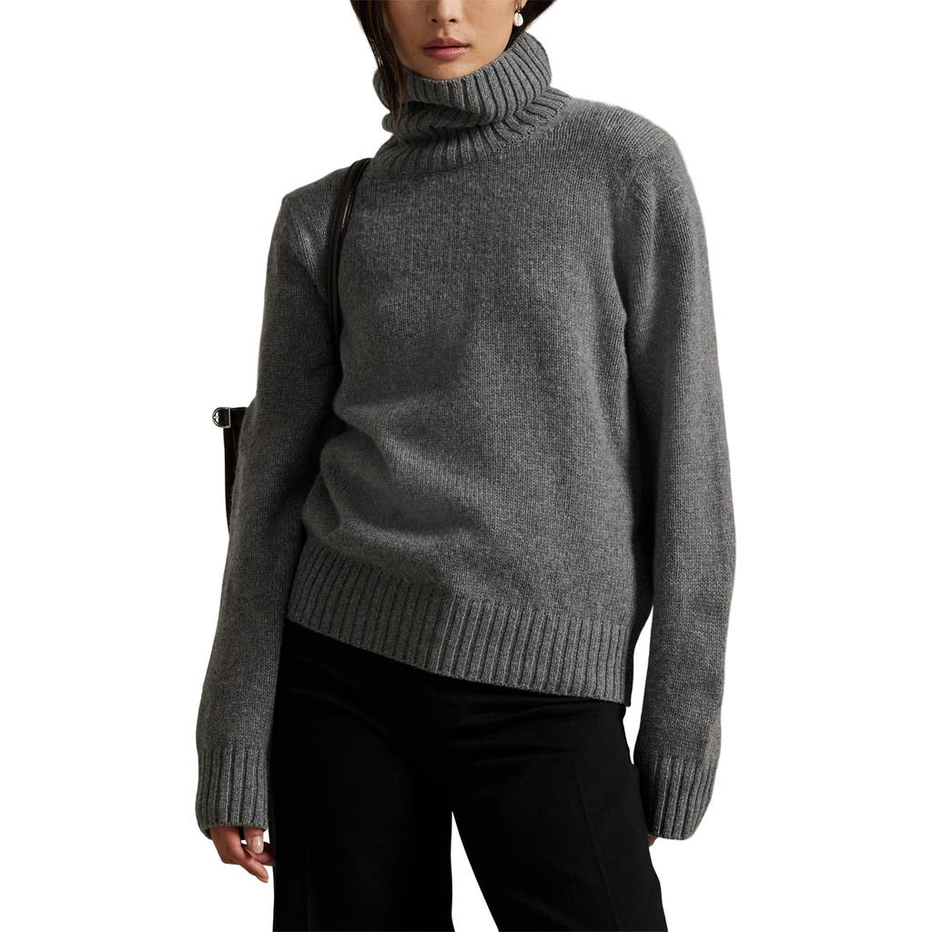 Polo Ralph Lauren Wool Turtleneck Sweater In Gray