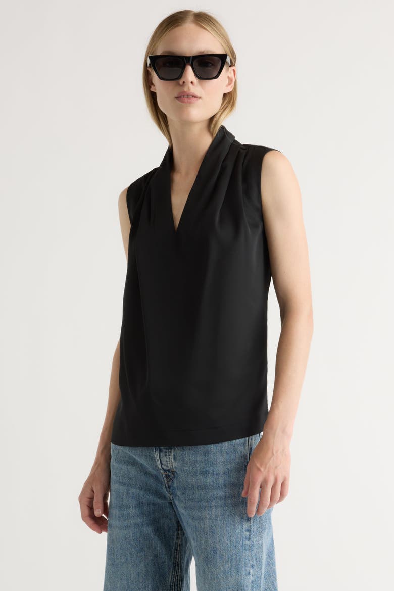 Jae V-Neck Sleeveless Blouse, Alternate, color, Black