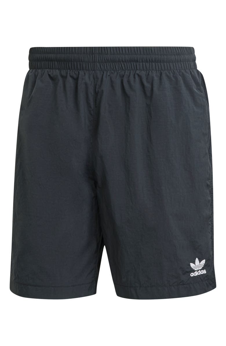 adidas Essentials Trefoil Logo Shorts, Alternate, color, Black/ White