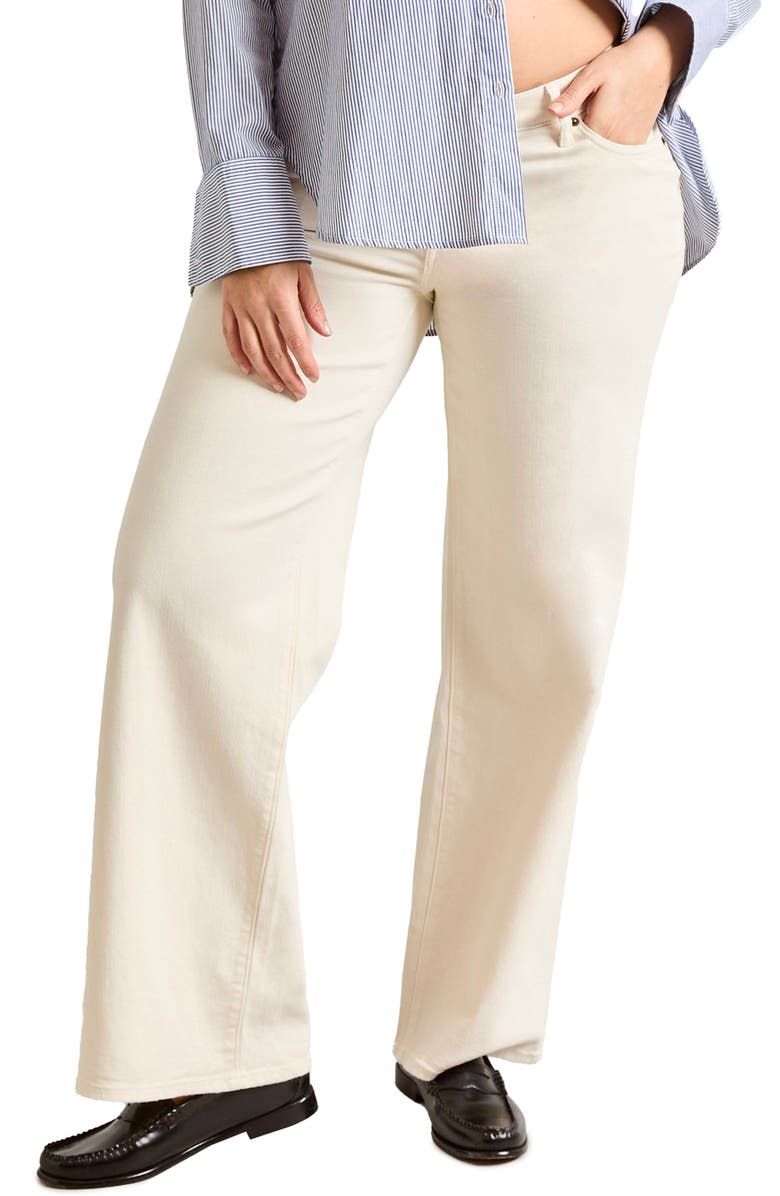 HATCH Collection The Relaxed Wide Leg Maternity Jean, Main, color, Vanilla