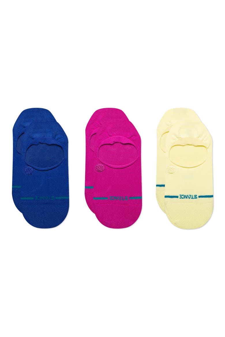 Icon Assorted 3-Pack No Show Socks, Main, color, BLUE