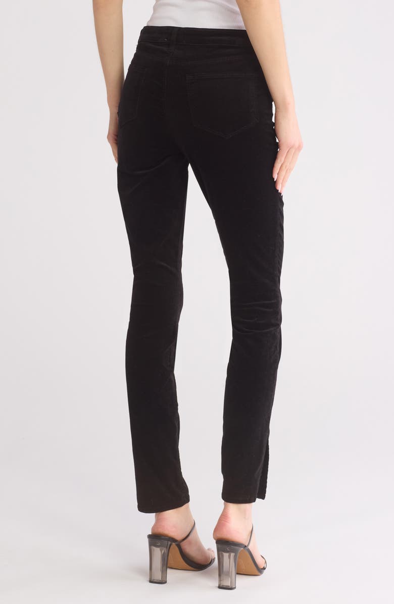L'AGENCE Josie High Rise Split Hem Jeans, Alternate, color, Noir