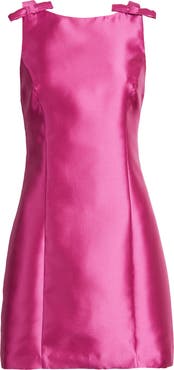 Hutch Bow Detail Bateau Neck Gazar Cocktail Dress