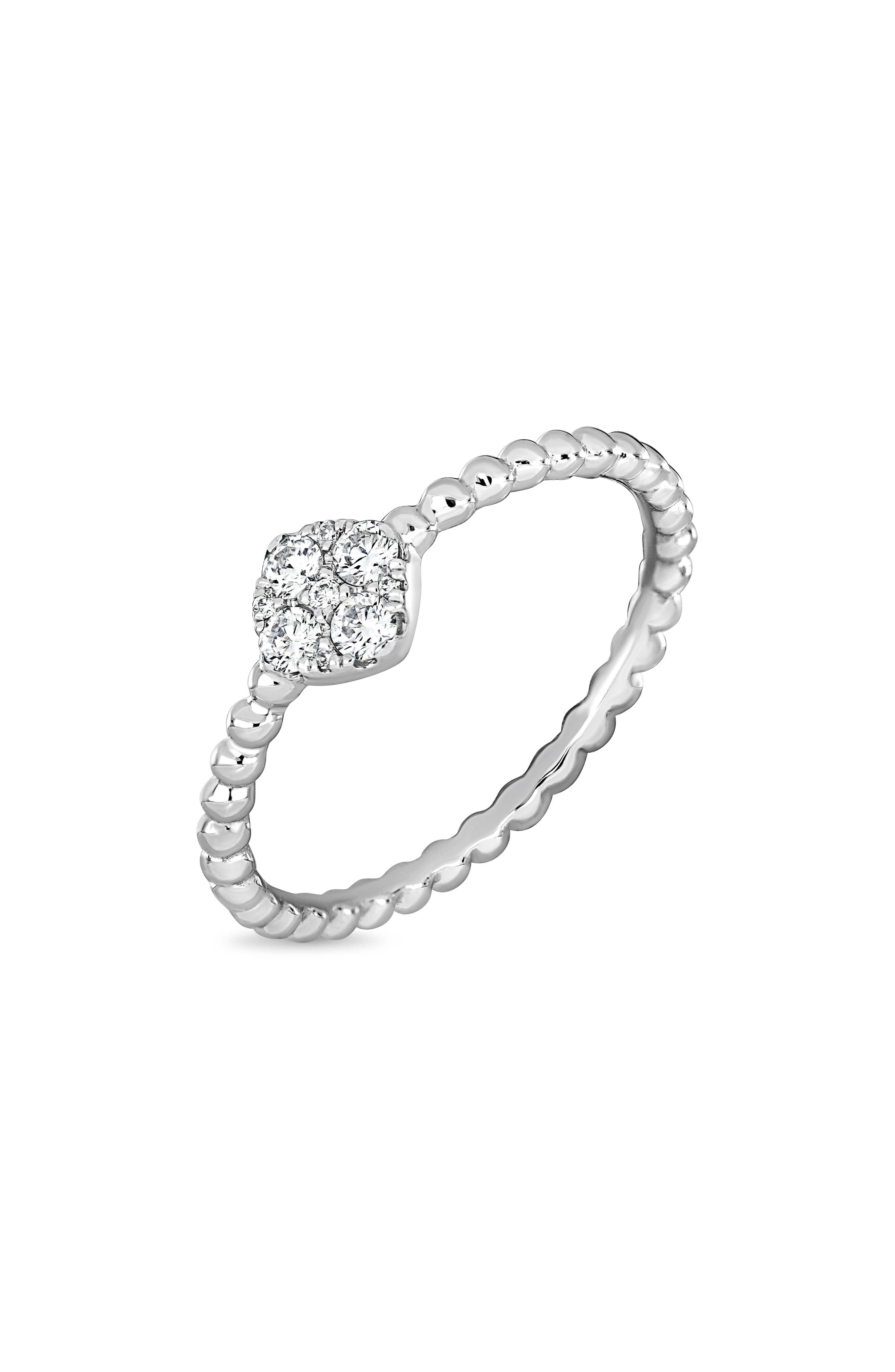 Bony Levy Mika 18K White Gold Diamond Stackable Ring