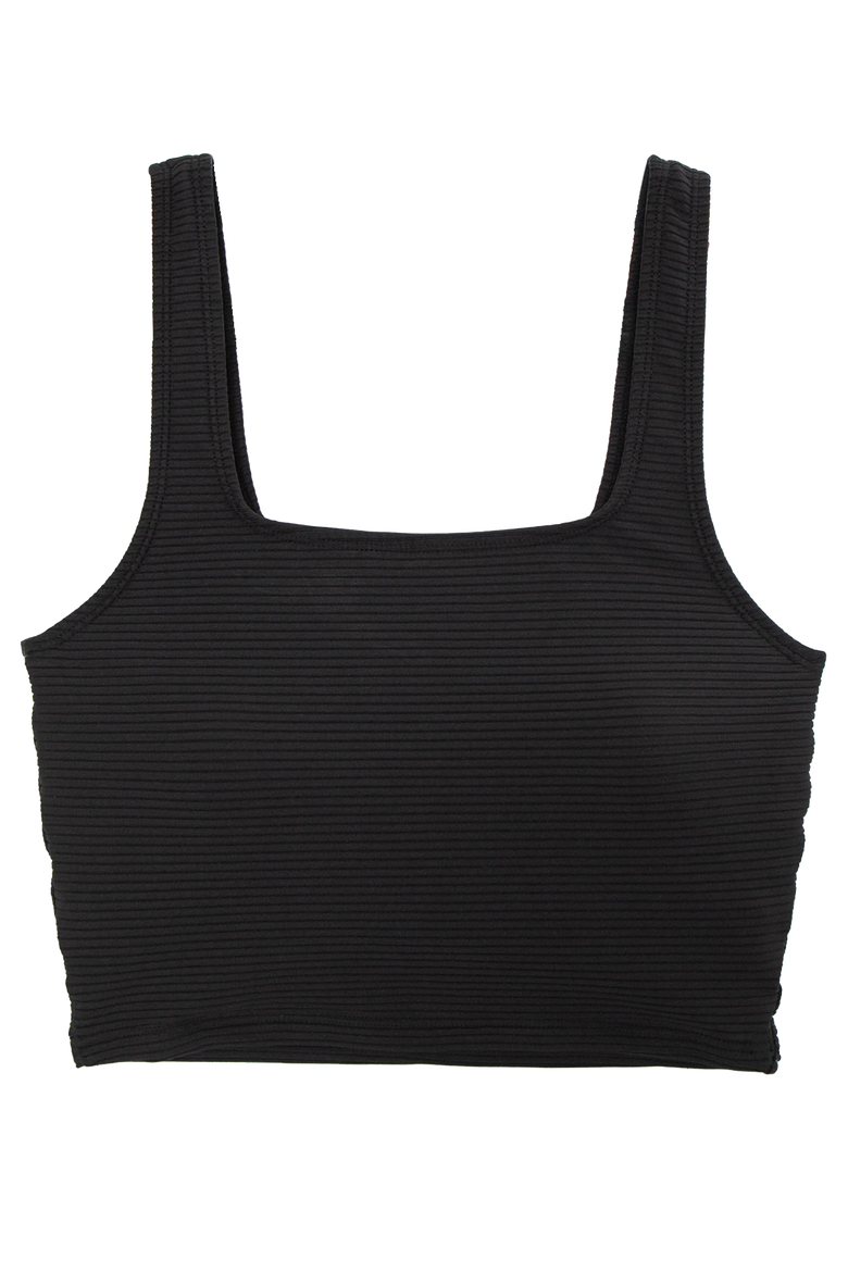 Flat Rib Core Midkini, Alternate, color, Black